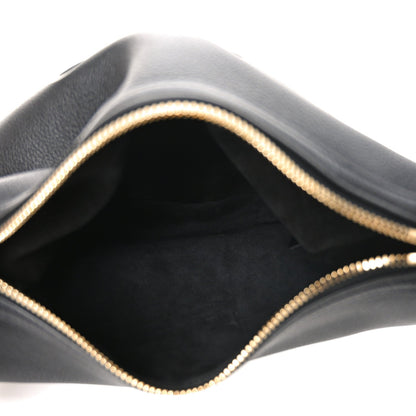 Supple Calfskin Cuir Triomphe Small Heloise Shoulder Bag Black