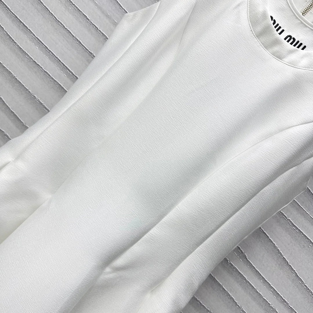 MIUMIU SLEEVELESS WHITE DRESS 267834