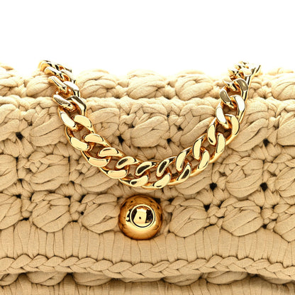 Jersey Crochet Shoulder Bag Cane Sugar