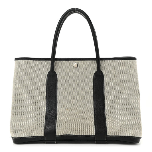 Toile Negonda Garden Party 36 MM Tote Black Ecru