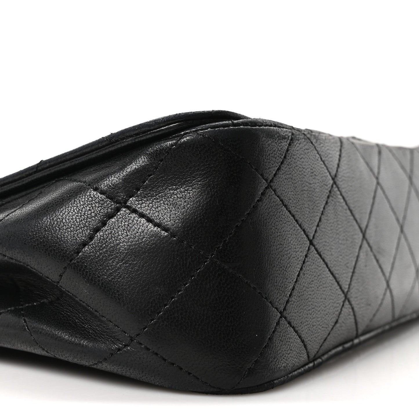 Lambskin Quilted Small Single Flap Black