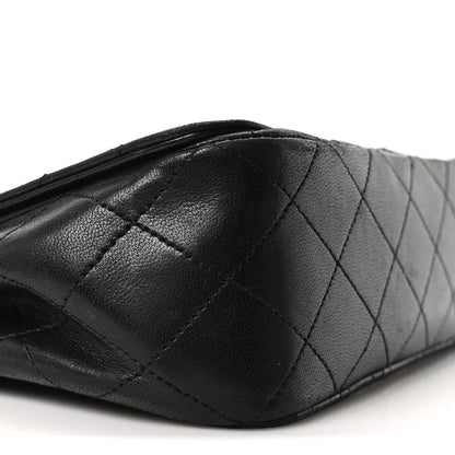 Lambskin Quilted Small Single Flap Black