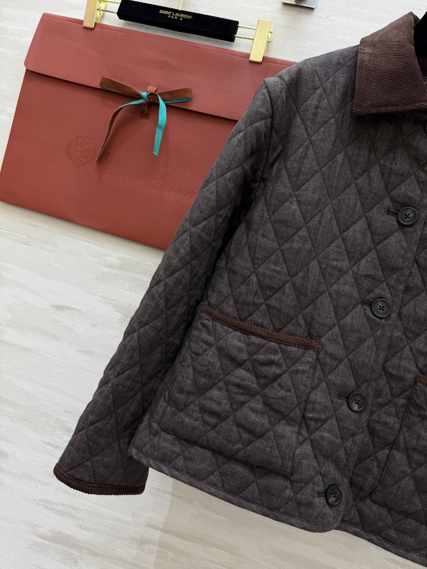 LP 25 Jacket Dark Gray mix Brown Virgin Wool 316566