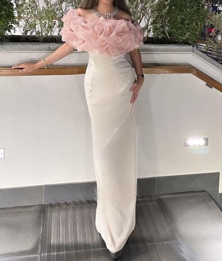 Elegant Off The Shoulder Long Prom Dress Sheath Evening Gown cc1564