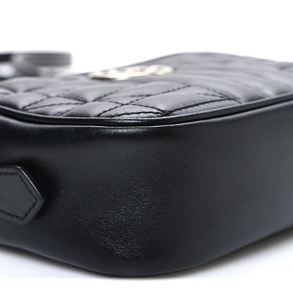 Calfskin Matelasse Aria Mini GG Marmont Chain Shoulder Bag Black