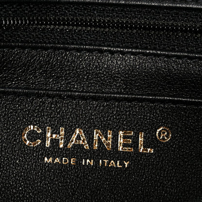 Lambskin Quilted Mini Rectangular Flap Black