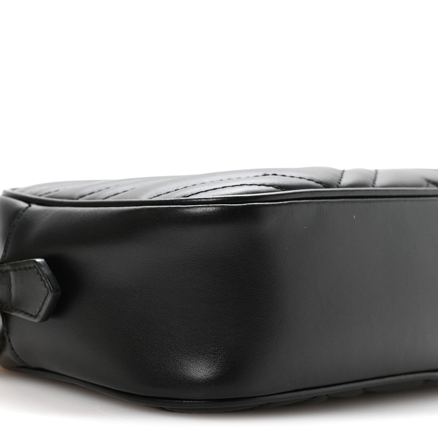 Calfskin Matelasse Small GG Marmont Chain Shoulder Bag Black