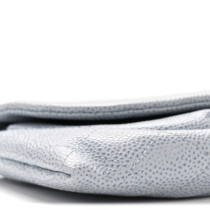 Caviar Half Moon Wallet On Chain WOC Light Blue