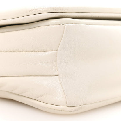 Nappa Matelasse Chain Shoulder Bag White