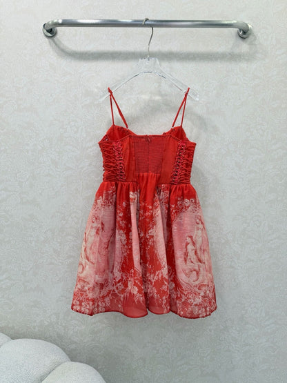 Zimmerma Mermaid Floral Print Slip Dress 353084