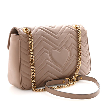 Calfskin Matelasse Medium GG Marmont Shoulder Bag Porcelain Rose