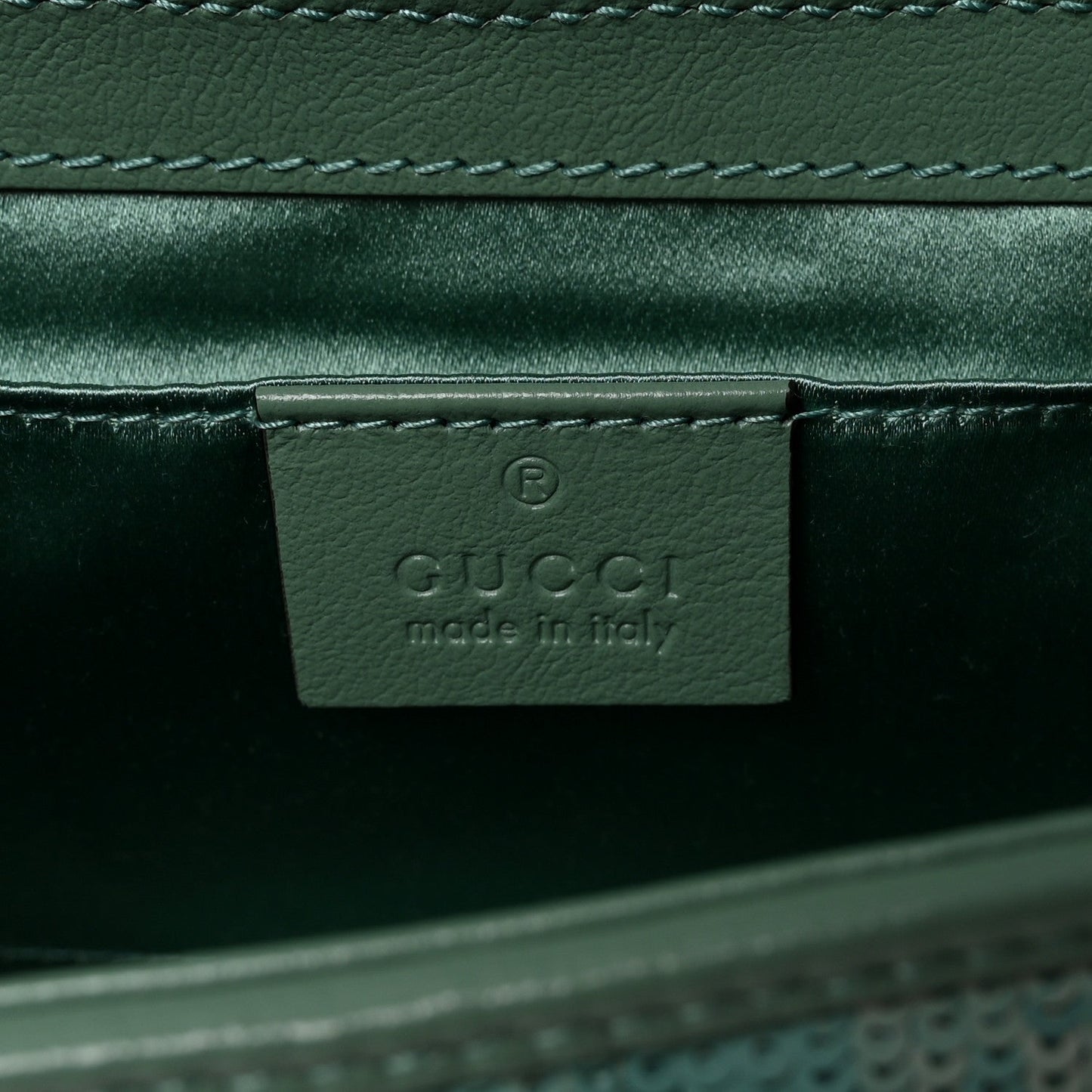 Sequin Matelasse Small GG Marmont Shoulder Bag Water Green Verde Chiaro Light Water Green