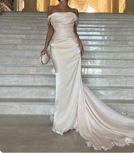 Elegant Mint Green Mermaid Strapless Rhinestone Hotfix Slit Satin Long Prom Dress Evening Dress P4630