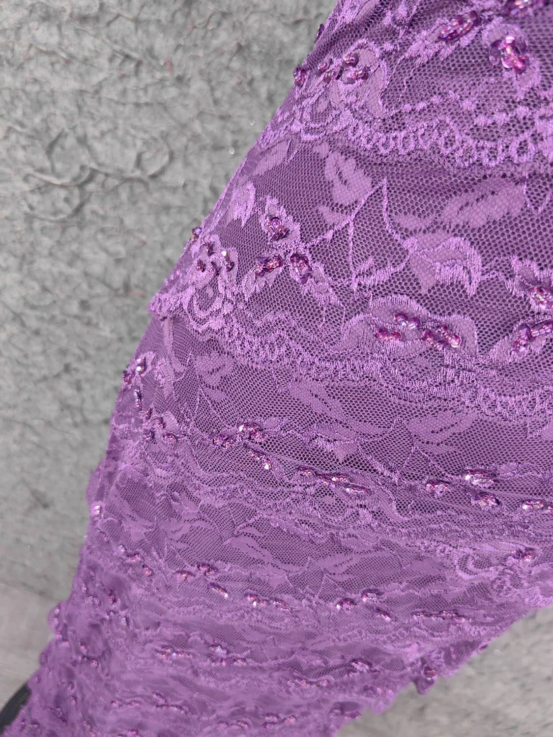 Elegant Purple V-Neck Lace Long Prom Dress Evening Dress P4643