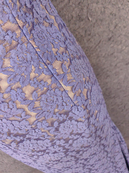 Elegant Purple Sweetheart Neck Split Lace Long Prom Dress Evening Dress P4644