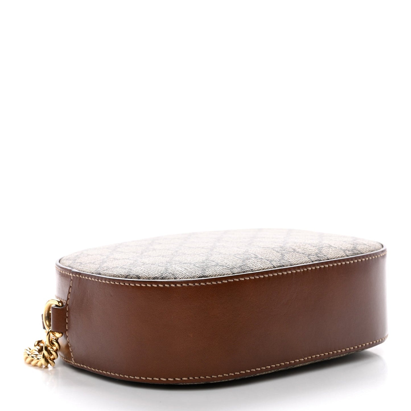 GG Supreme Monogram Cuoio Toscano Mini Chain Shoulder Bag Beige Ebony Cuir