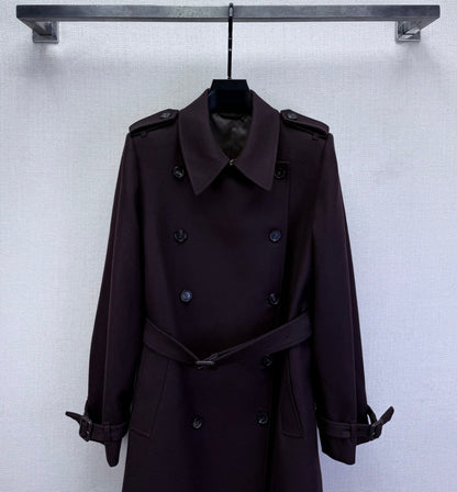 LP 25 Kerril Trench Coat Charcoal Black Waool Blend Fbric 315821