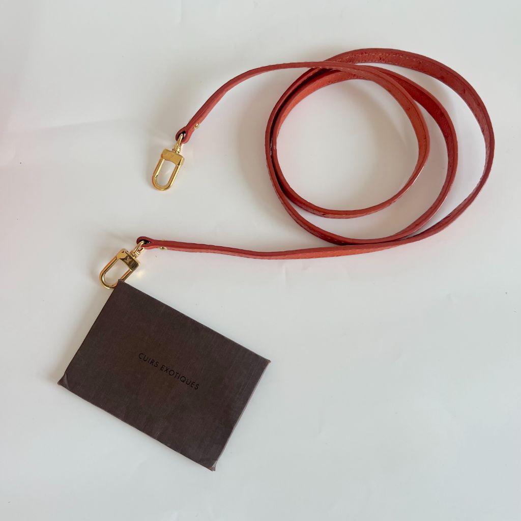 Louis Vuitton Orange Alma BB orange ostrich leather bag