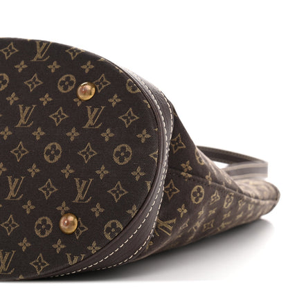 Mini Lin Monogram Bucket Bag Ebene