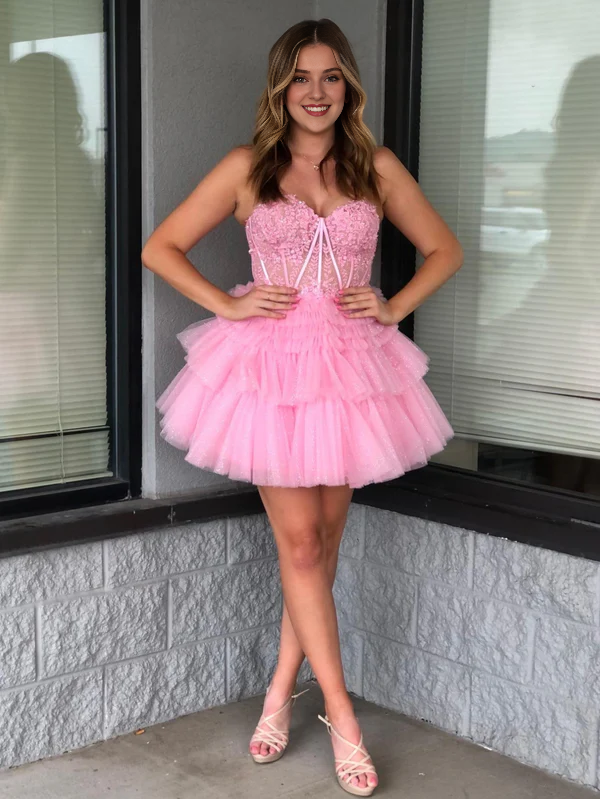 omberprom Elegant A Line Graduation Dresses Sweetheart Homecoming Dress Short Prom Dress