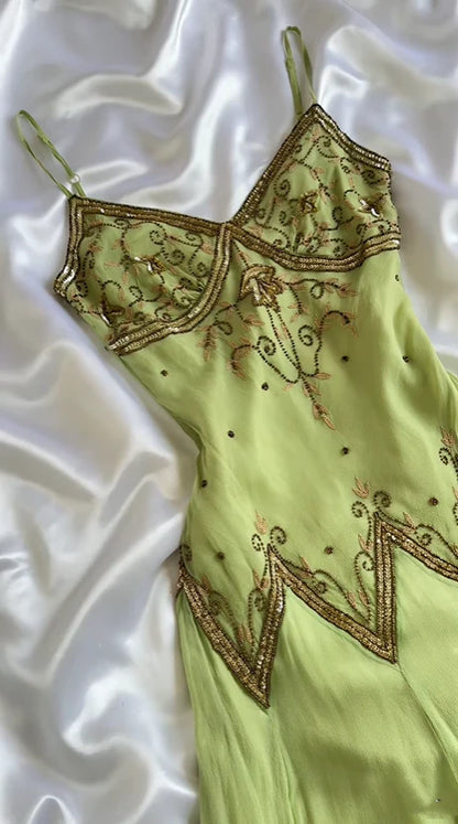 Vintage Embroidery Chiffon Spaghetti Strap Homecoming Dress Party Dress Cocktail Dress TP4681