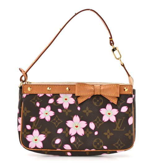 Monogram Cherry Blossom Pochette Accessories Brown