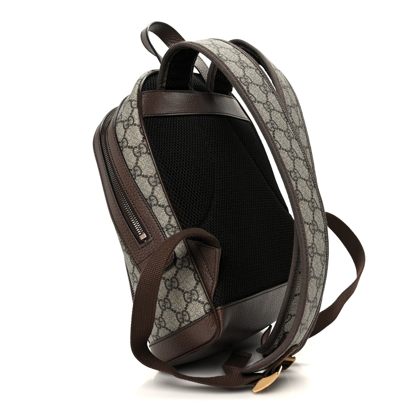GG Supreme Monogram Calfskin Web Small Ophidia Day Backpack Beige Ebony New Acero