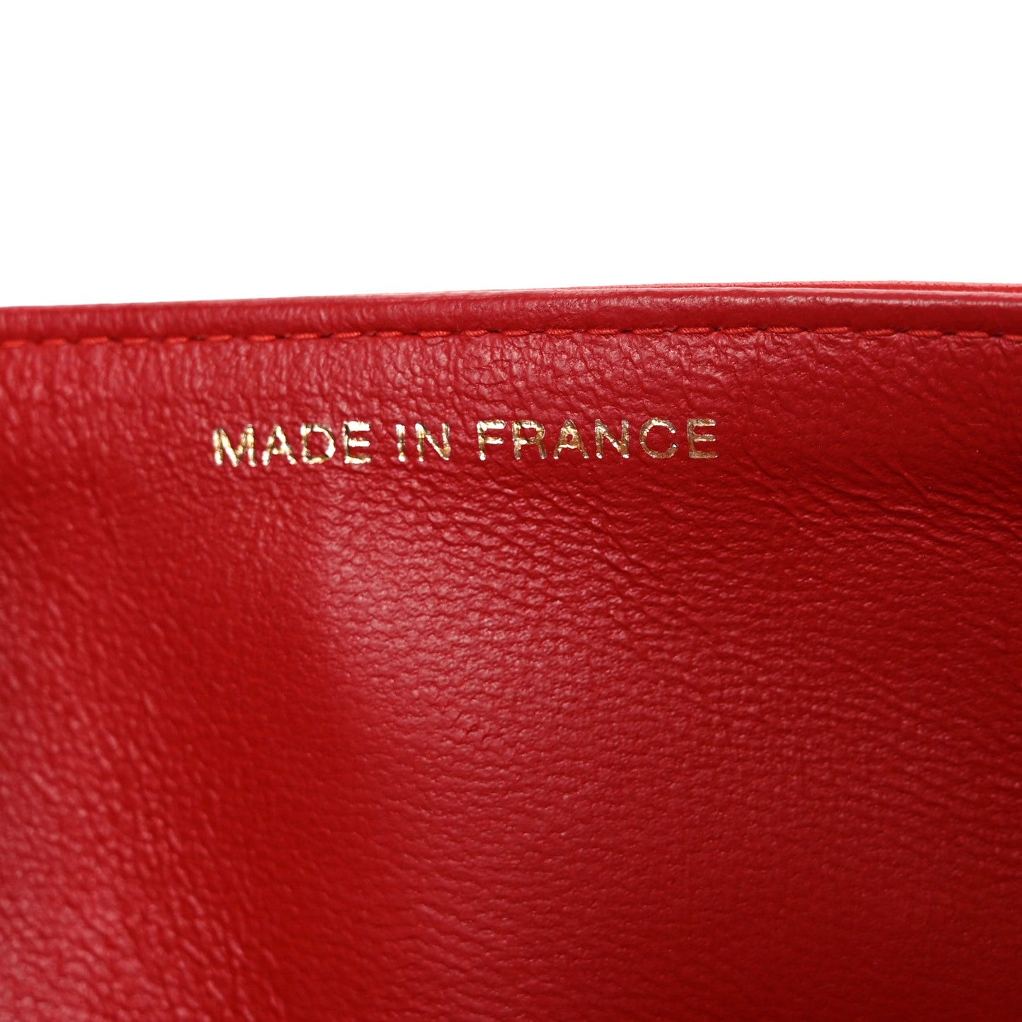 Lambskin Quilted Medium Double Flap Red