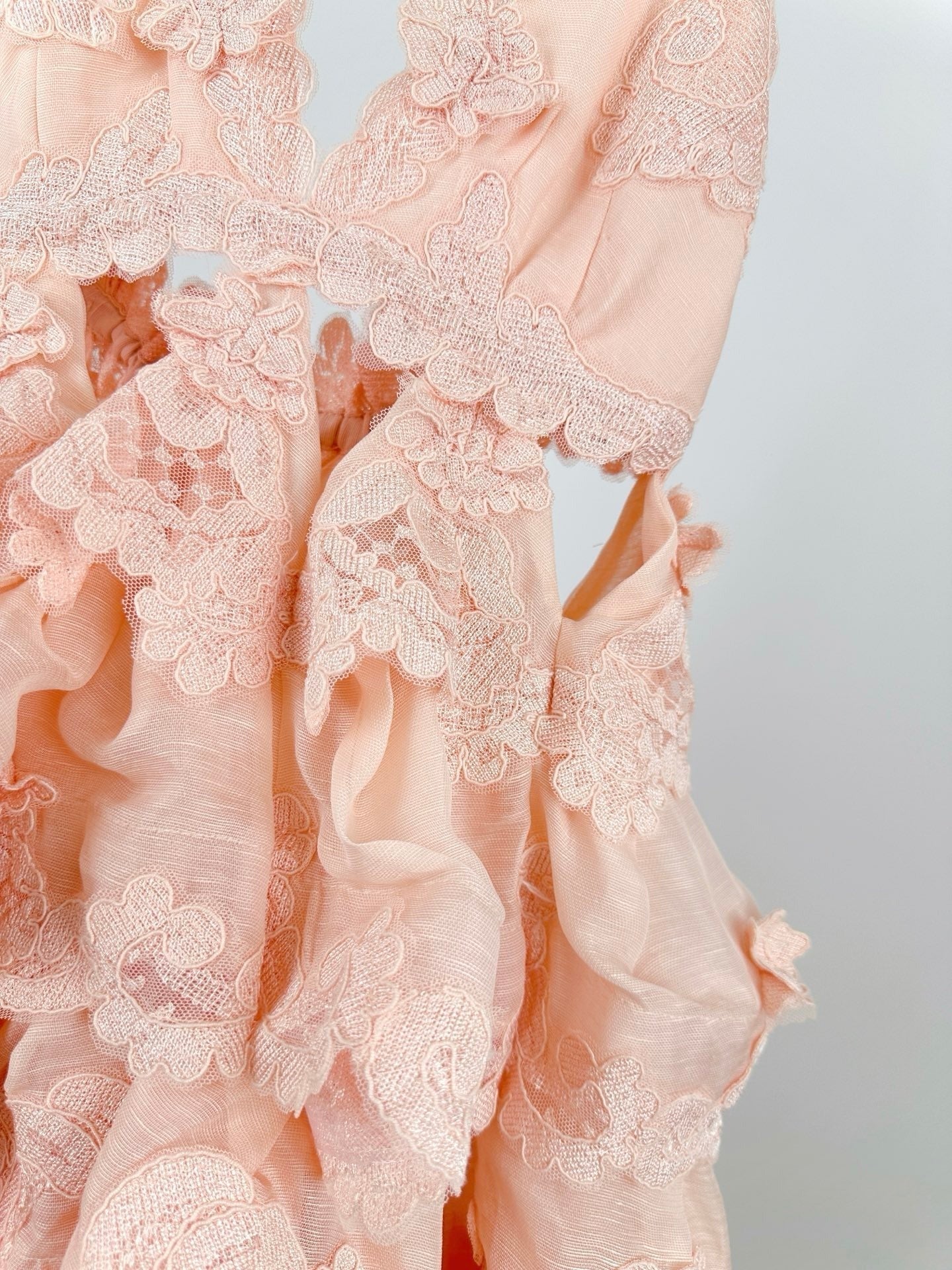 ZIMMERMANN LACE LAYERED MINI DRESS 270382