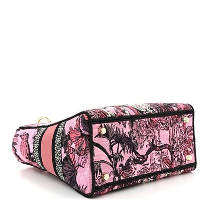 Toile de Jouy Voyage Embroidered Medium Lady D-Lite Fuchsia Multicolor