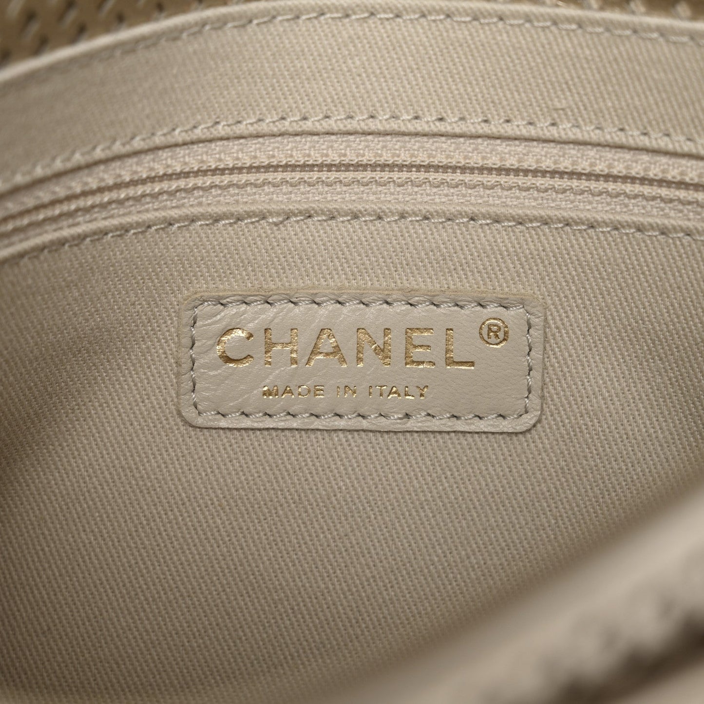 Metallic Perforated Calfskin Small Up In The Air Flap Light Gold