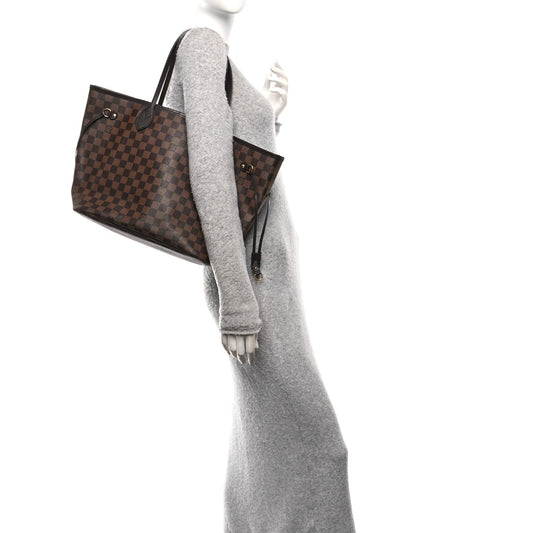 Damier Ebene Neo Neverfull MM Rose Ballerine