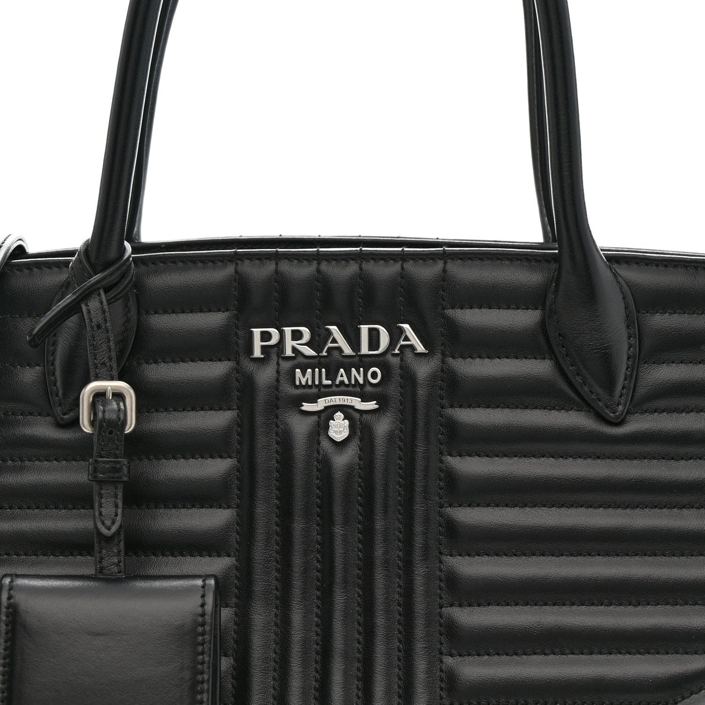 Soft Calfskin Impunture Diagramme Tote Black