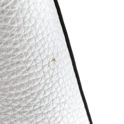 Cuoio Romano Lux Selleria Mini Peekaboo Iconic Satchel Argento