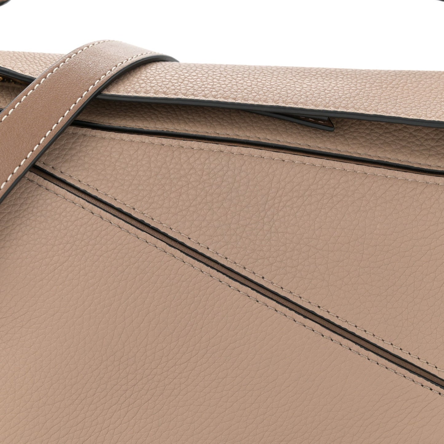 Grained Calfskin Small Puzzle Bag Sand Mink