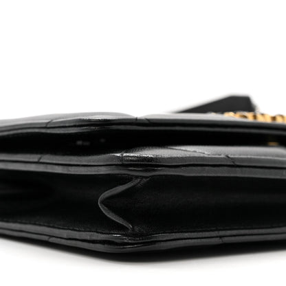 Lambskin Quilted Chanel 19 Wallet On Chain WOC Black