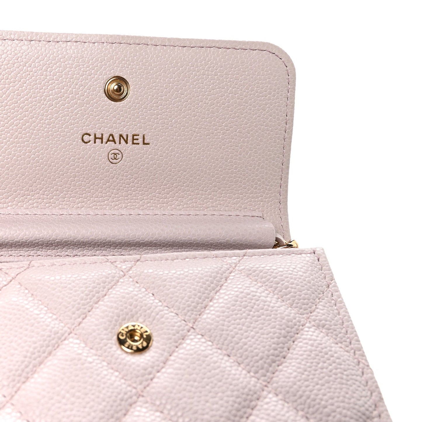 Caviar Quilted Miss Coco Clutch With Chain Light Purple