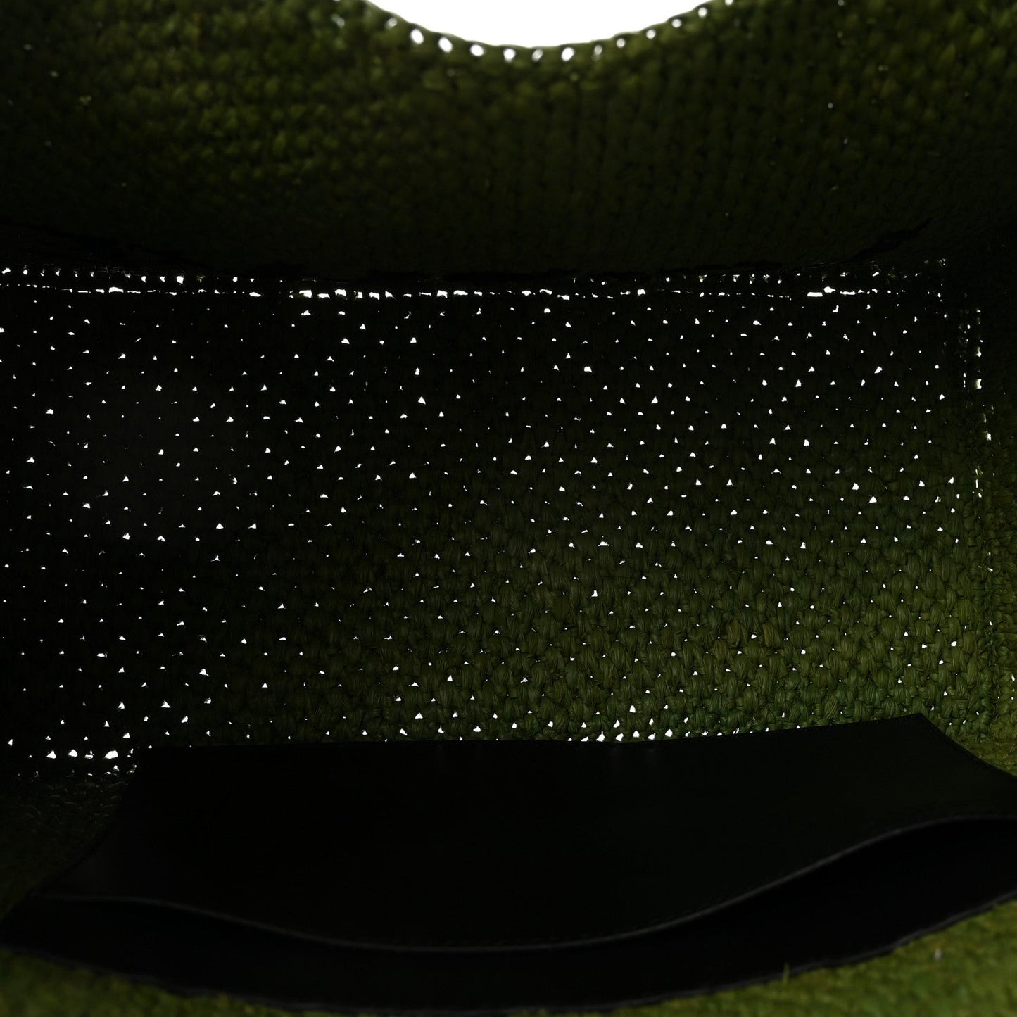 X PAULA'S IBIZA Raffia Font Tote Green