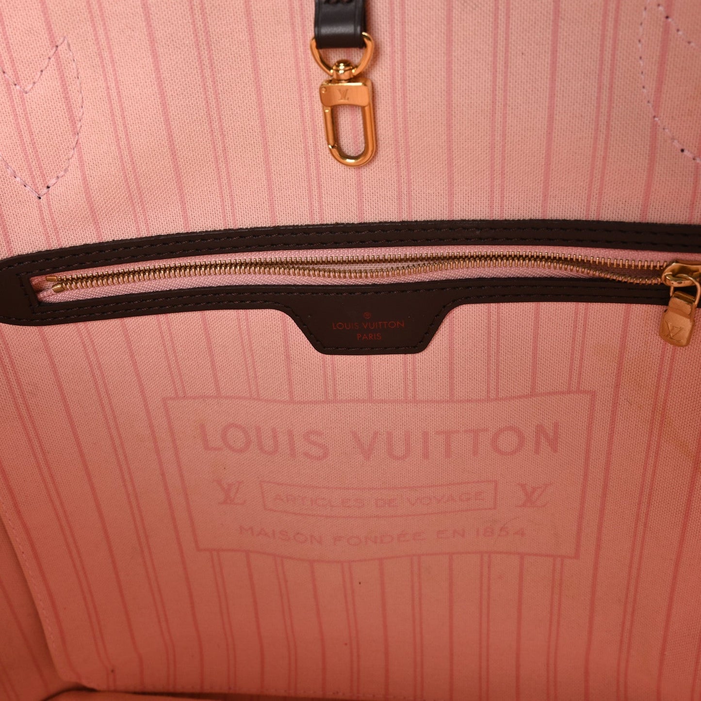 Damier Ebene Neo Neverfull MM Rose Ballerine