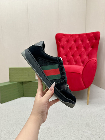 GG Sneaker Black Suede Calfskin