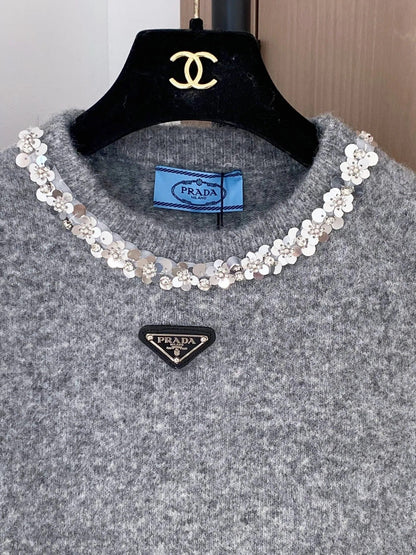 PRADA 25S SHORT-SLEEVE KNIT TOP 394