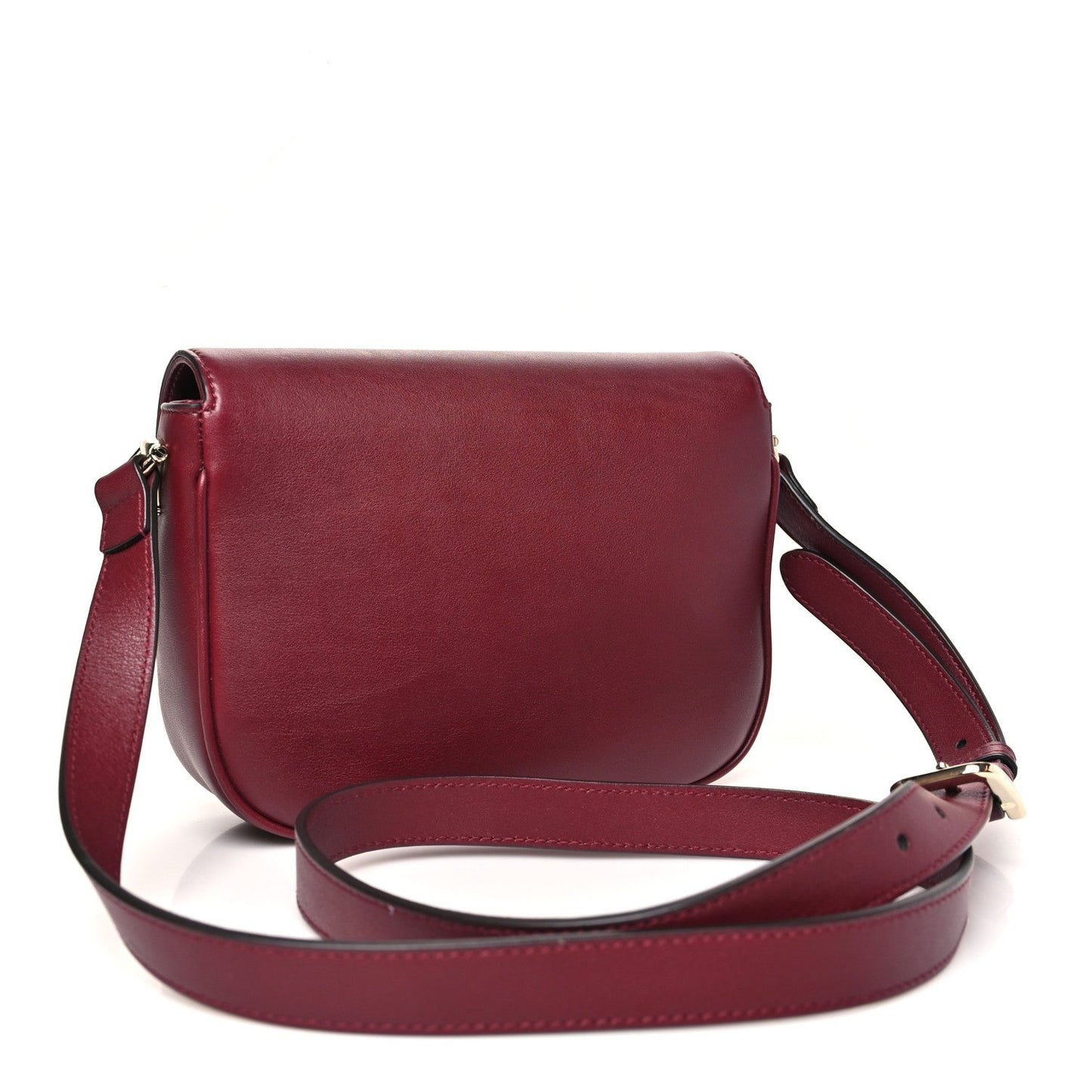 Soft Calfskin Horsebit 1955 Small Shoulder Bag Rosso Ancora