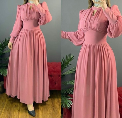 Simple A-line Long Sleeves Prom Dress Fashion Evening Dress Y5795
