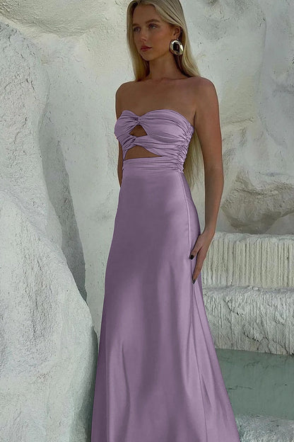 Stylish Sheath Sweetheart Blue Long Party Dress with Keyhole