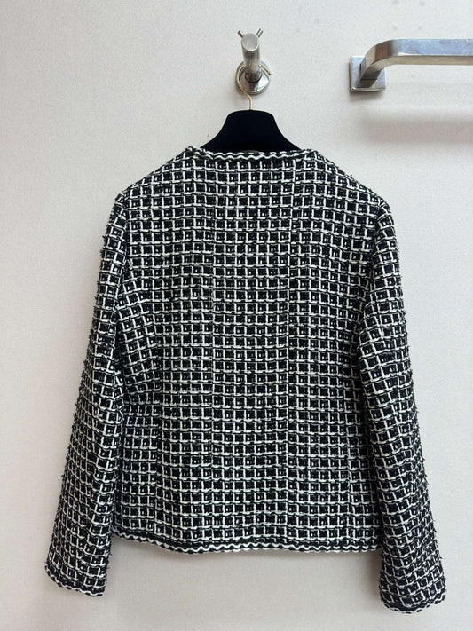 CC 25 Tweed Jacket Black White Cotton Polyester 251964