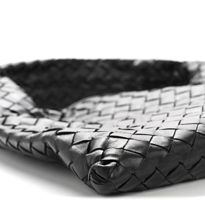 Calfskin Intrecciato Small Hop Black
