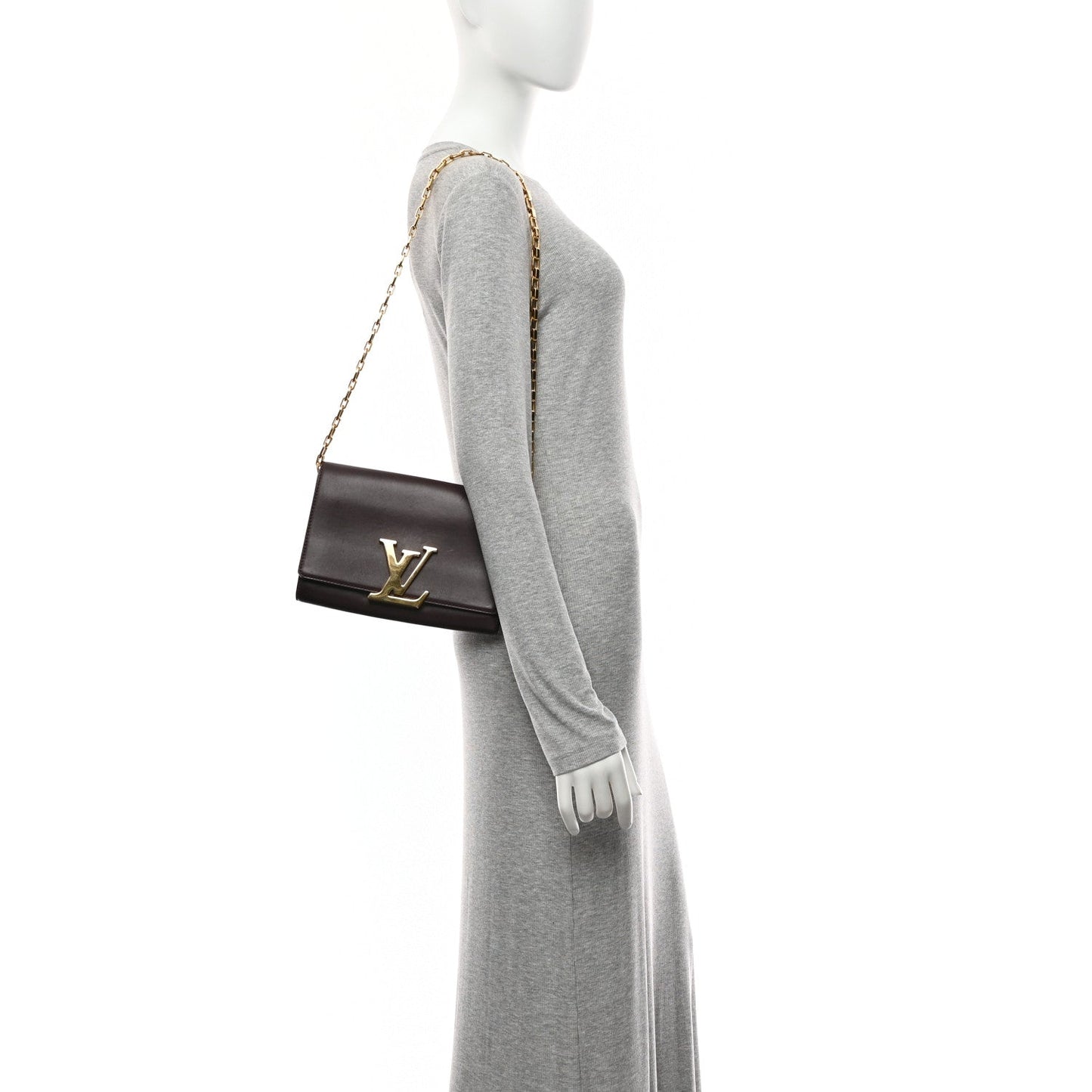 Calfskin Chain Louise GM Amarante