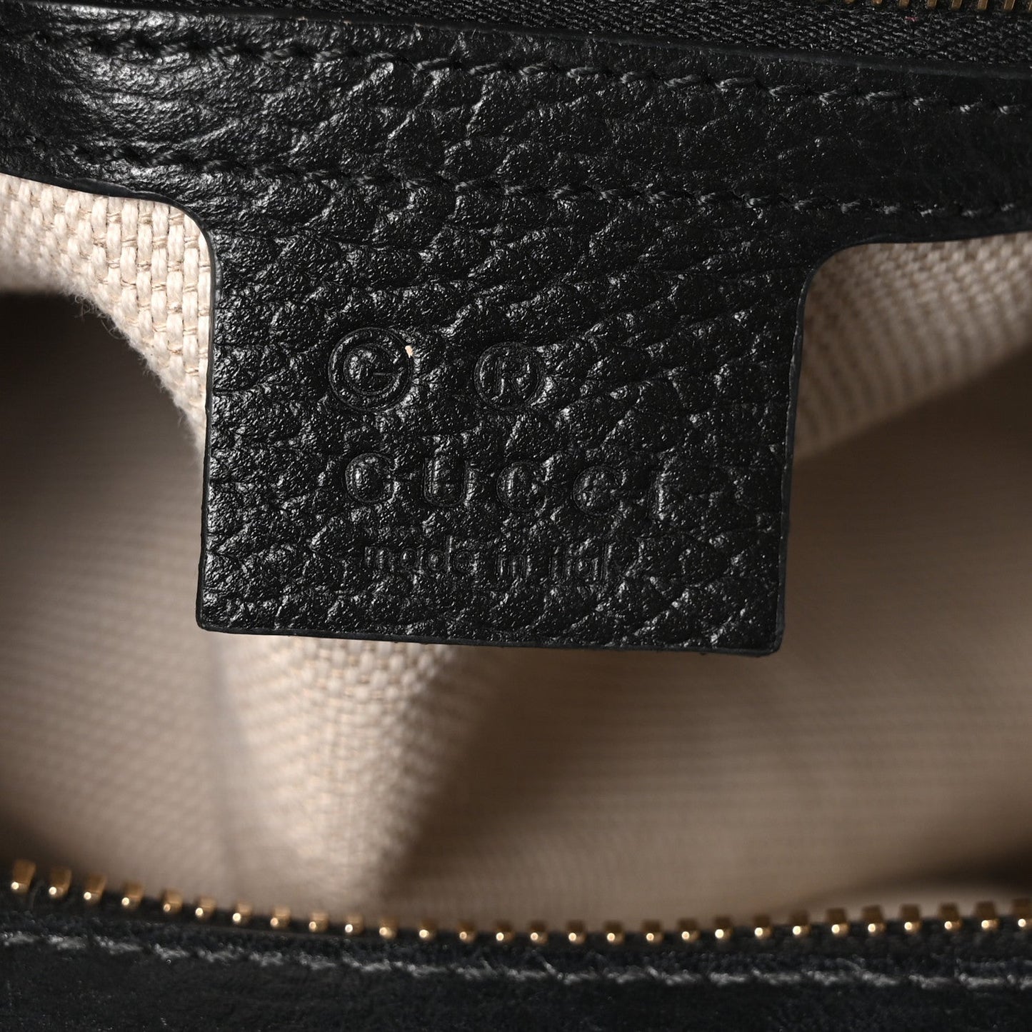 Dollar Calfskin Medium Soho Top Handle Satchel Black