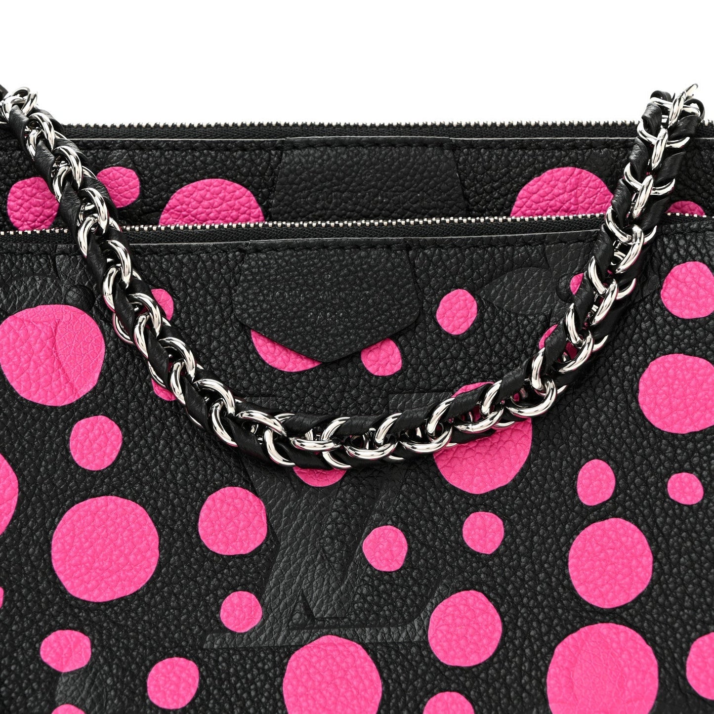 LV X YK Empreinte Multi Pochette Accessories Black Fuchsia