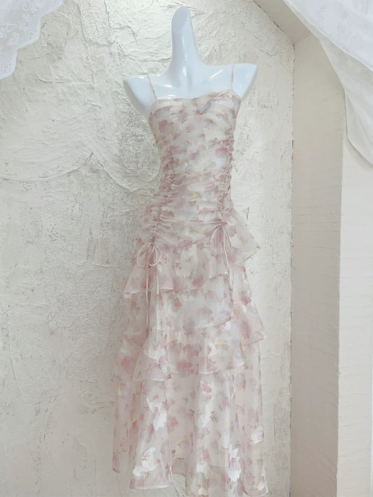 Floral Dress Chiffon Fairy party dress       S6005